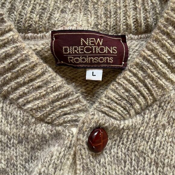 Vintage 80s Coastal Academia Fisherman Henley Quiet Luxury Grandpa Sweater M - Picture 4 of 8